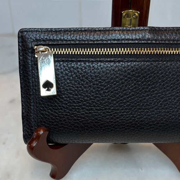 Kate Spade Wallet Pebbled Leather Compact Slim Snap Closure - Picture 5 of 16